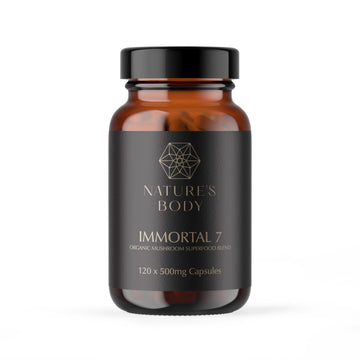 Immortal 7 - Organic Mushroom Superfood Blend (120 Capsules) Made in Australia