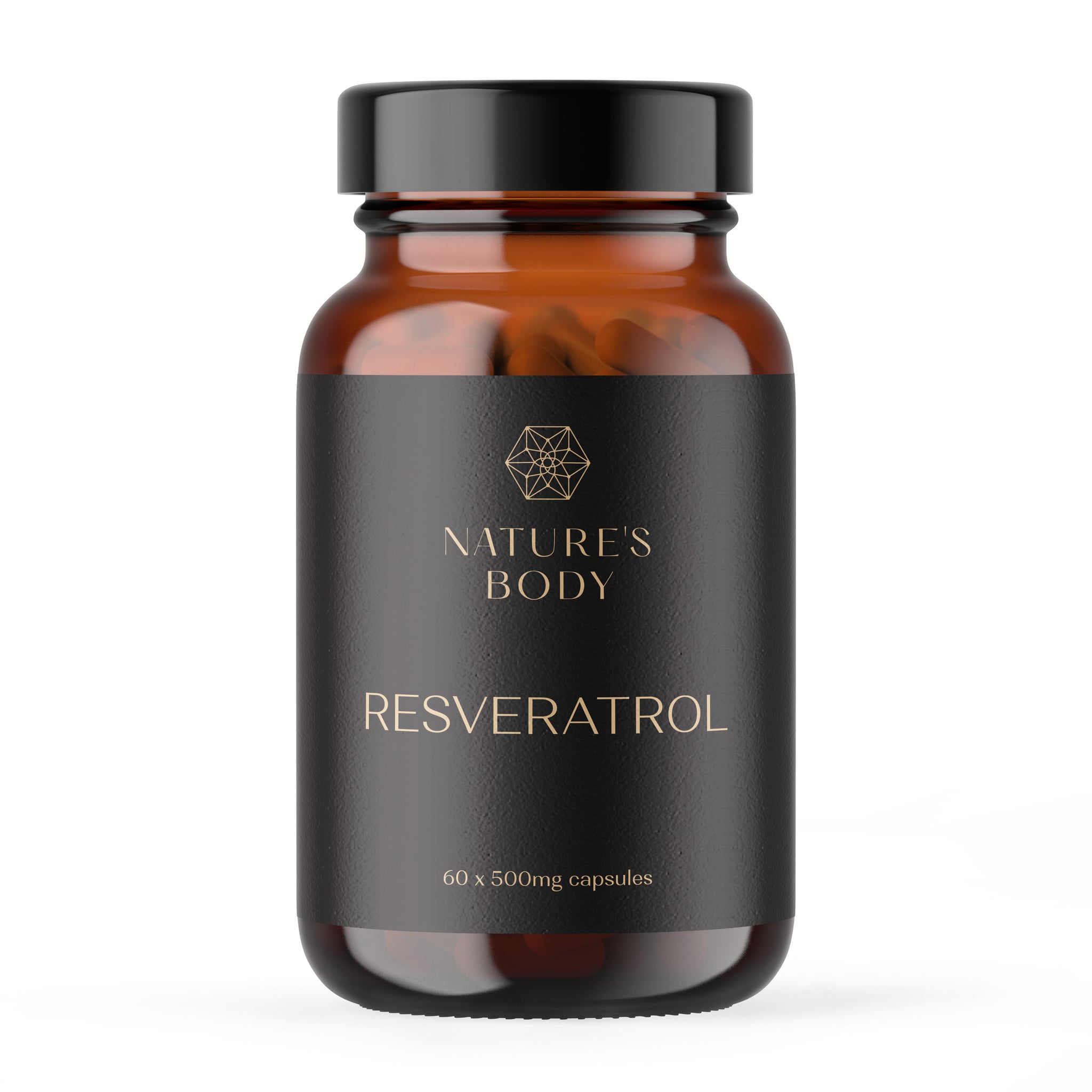Resveratrol Capsules 100% Pure (60 x 500mg) Third Party Tested